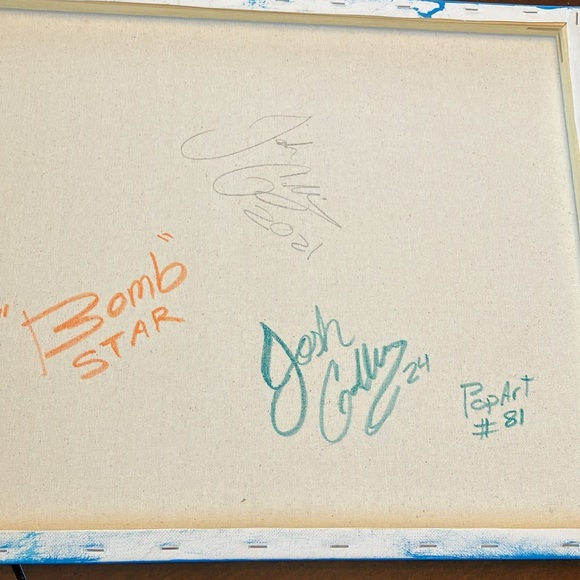 ORIGINAL Abstract Acrylic Painting signed by Artist. 16x20in canvas “BombStar” - Picture 3 of 3